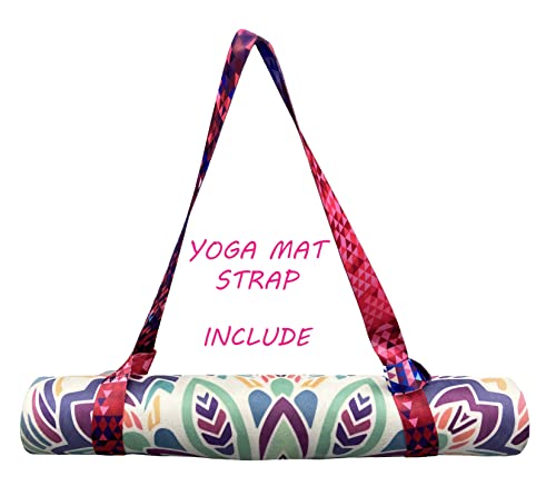 Aozora Yoga Mat Bag Tote Sling Carrier with Yoga Mat Carrier Pocket Carryall Shoulder Bag Light and Durable (Indian)