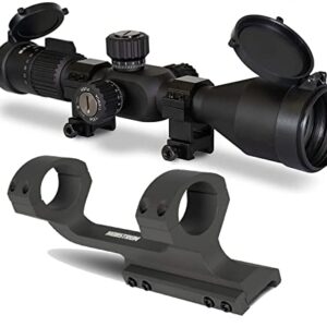 Monstrum G3 3-18x50 FFP Rifle Scope | Monstrum Extended Length Offset Scope Mount | 30 MOA | Bundle