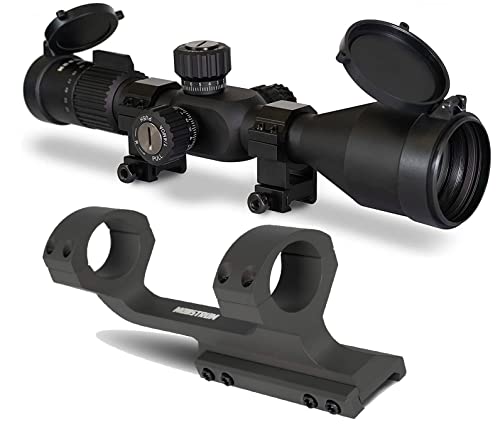 Monstrum G3 3-18x50 FFP Rifle Scope | Monstrum Extended Length Offset Scope Mount | 30 MOA | Bundle