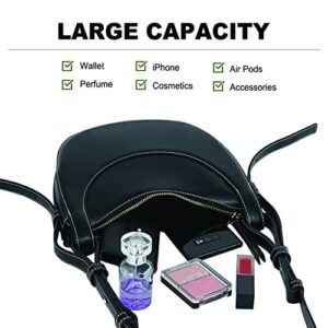 carrotez Hobo Bag Crossbody Bags for Women Purse Handbags Fashion Shoulder Bag Adjustable Strap Pouch Leather Black