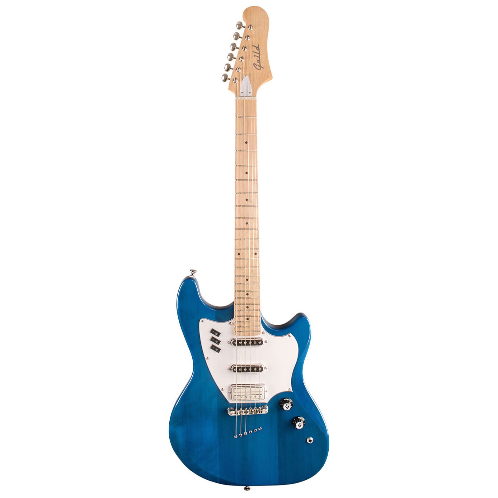 Guild Guitars Surfliner Solid Body Electric Guitar Catalina Blue - Classic Styling with Modern Features, Guild Rocker Pickup Switching System with Master Volume, Tone Control and 3 Switches