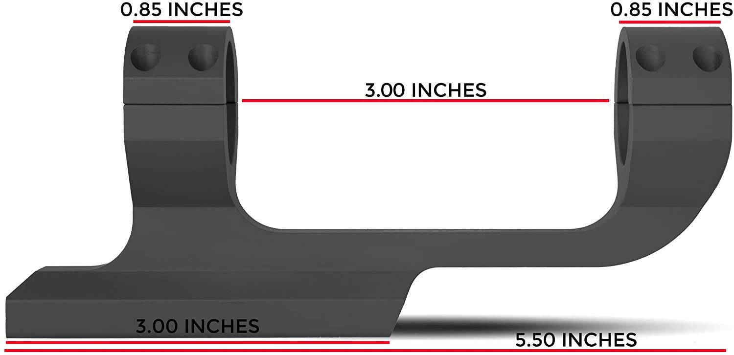 Monstrum G3 3-18x50 FFP Rifle Scope | Monstrum Extended Length Offset Scope Mount | 0 MOA | Bundle