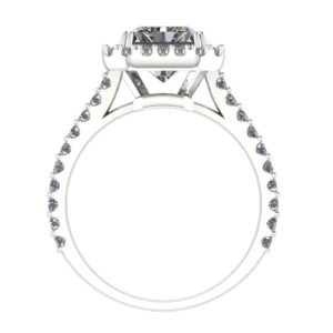 Houston Diamond District Forever One (D-F) Radiant-cut Moissanite Engagement Ring 3 Carat (ctw) in 14k White Gold