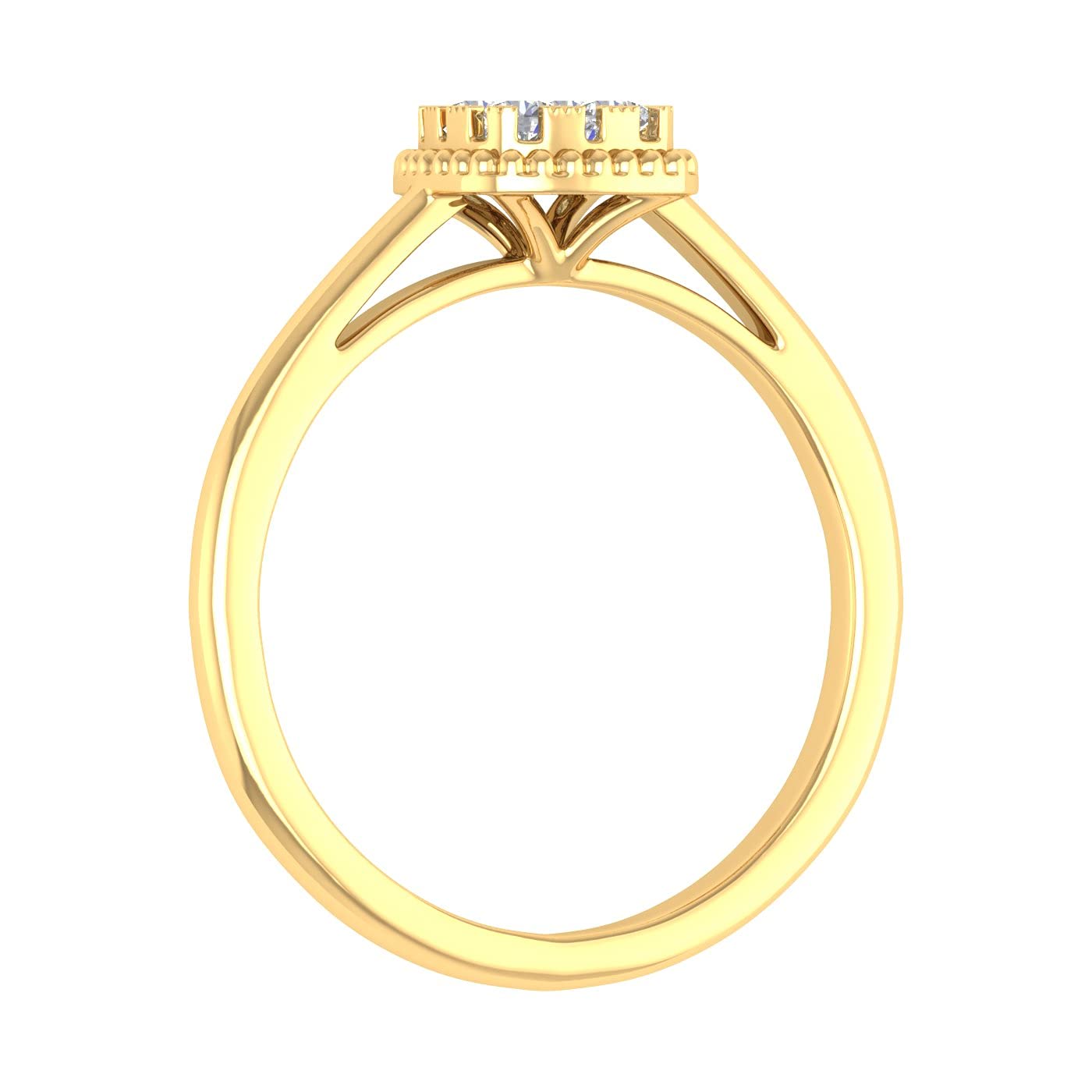 1/4 Carat Cushion Cut Diamond Ring in 10K Yellow Gold (Ring Size 8.25)