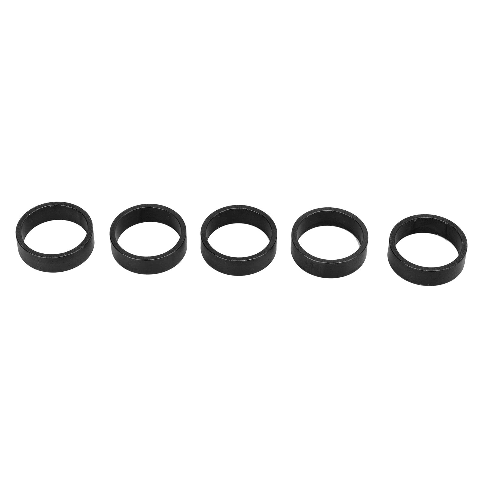 BuyWeek Bike Headset Spacer, 5Pcs/Set 10mm Bicycle Headset Washer Mountain Bike Front Fork Washer for Mountain Road Bike(Black)