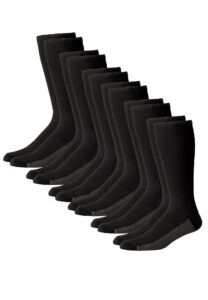 kingsize men's full length cushioned crew 6 pack socks - 2xl, white