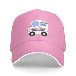 Pictetw Postal Worker Hats for Men and Women,Postal Worker Gift Hat. Pink