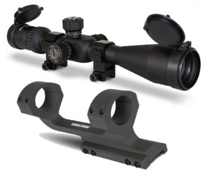 monstrum g3 4-16x50 ffp rifle scope | monstrum extended length offset scope mount | 30 moa | bundle