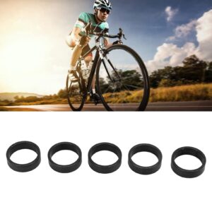 BuyWeek Bike Headset Spacer, 5Pcs/Set 10mm Bicycle Headset Washer Mountain Bike Front Fork Washer for Mountain Road Bike(Black)