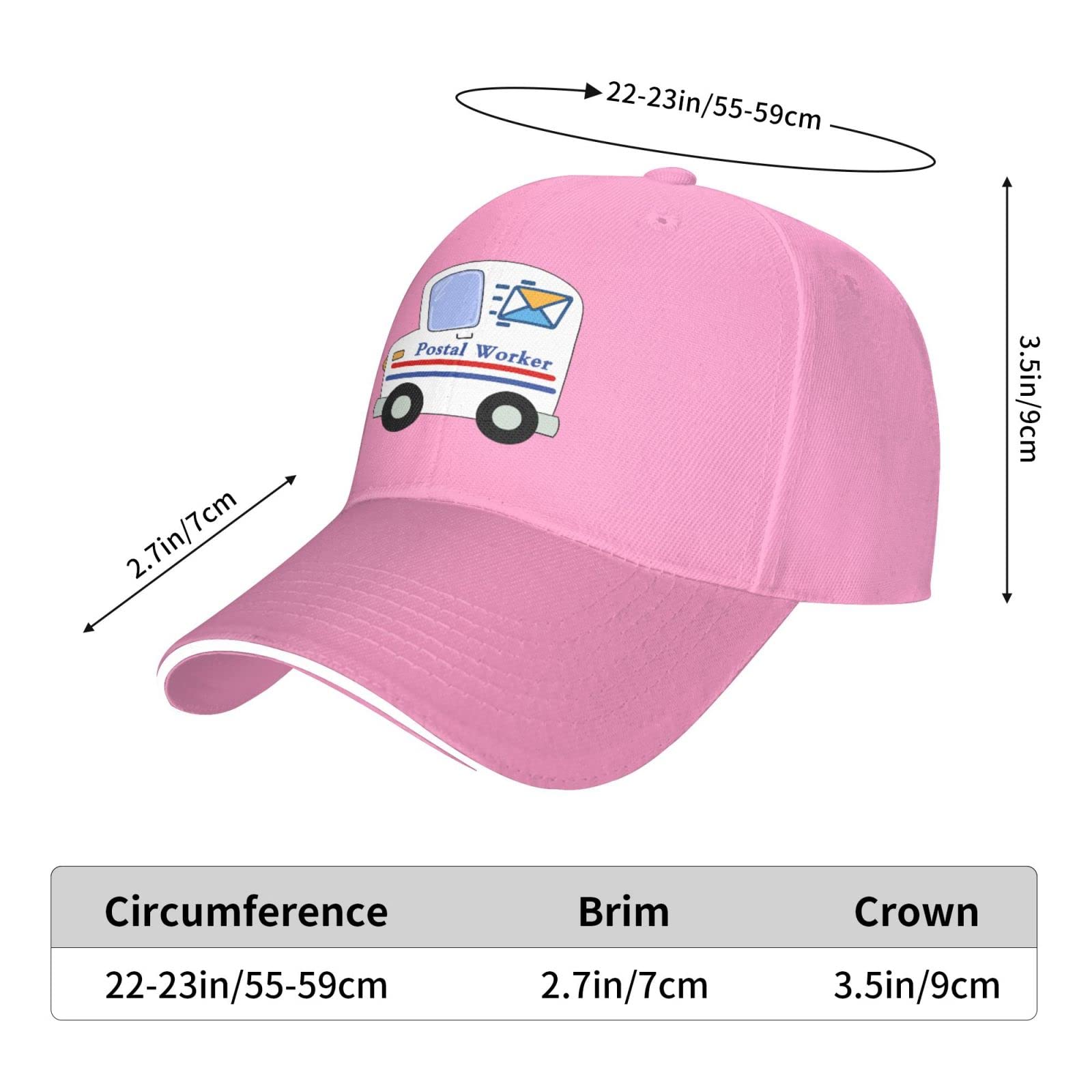 Pictetw Postal Worker Hats for Men and Women,Postal Worker Gift Hat. Pink