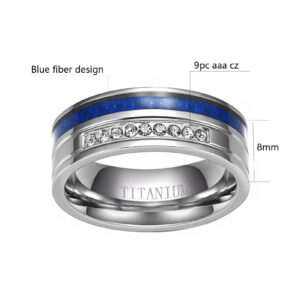 MASHAN Couple Rings Matching Rings His Her Ring Stars and Moon Princess Ring Blue CZ Women's Wedding Ring