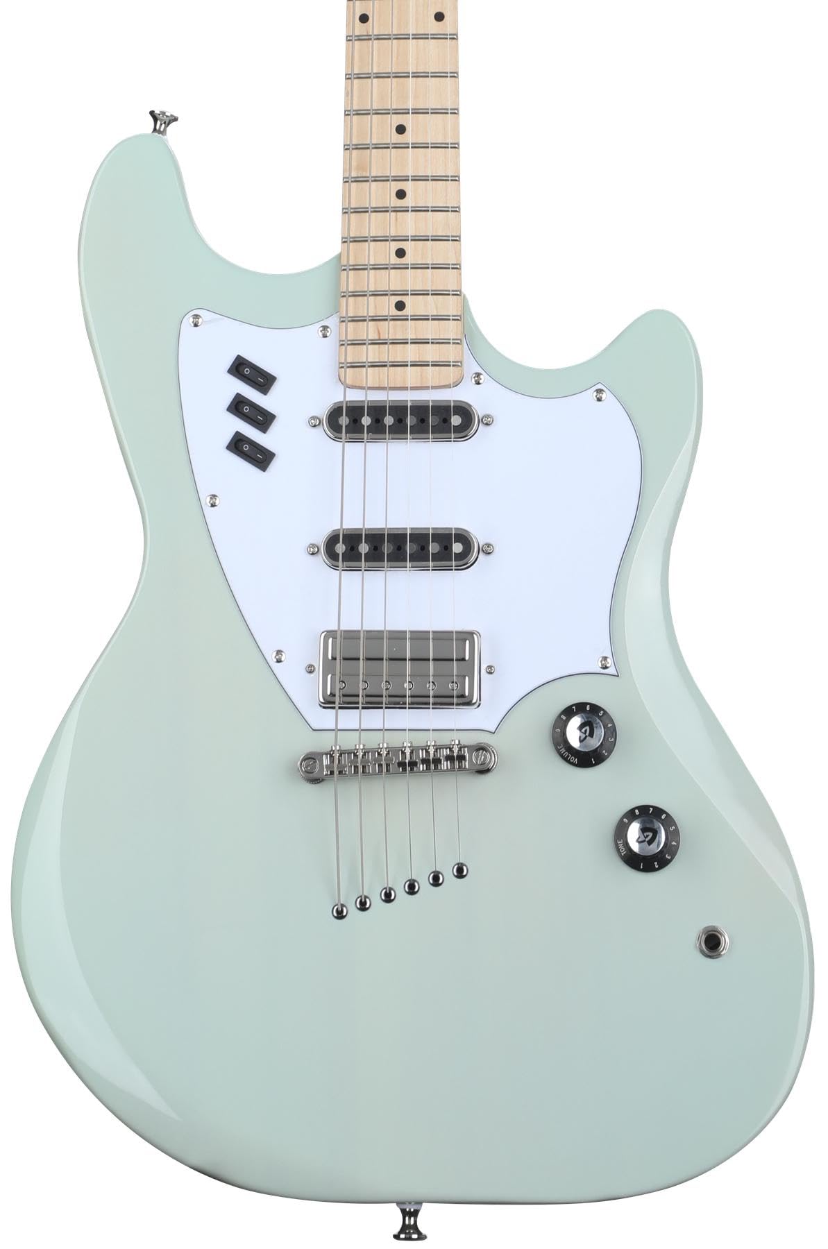 Guild Guitars Surfliner Solid Body Electric Guitar White Sage - Classic Styling with Modern Features, Guild Rocker Pickup Switching System with Master Volume, Tone Control and 3 Switches