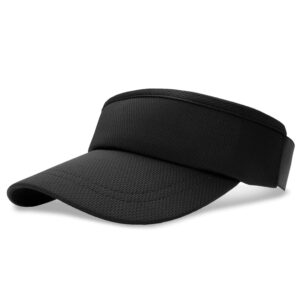 Headsweats womens Lightweight Performance Running Sun Visor, Pitch Black, 1 US