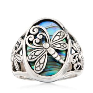 HUKQBUNX 925 Sterling Silver Creative Dragonfly Insect Fashion Women's Fresh Ring Size 6-10 (Size 7)