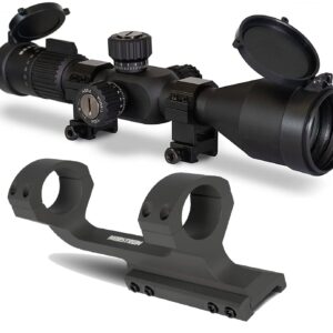 Monstrum G3 3-18x50 FFP Rifle Scope | Monstrum Extended Length Offset Scope Mount | 20 MOA | Bundle