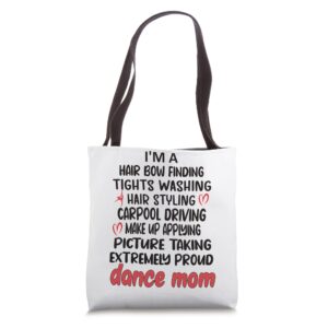 Dancing Mom Dance Mama Dance Mother Of A Dancer Tote Bag