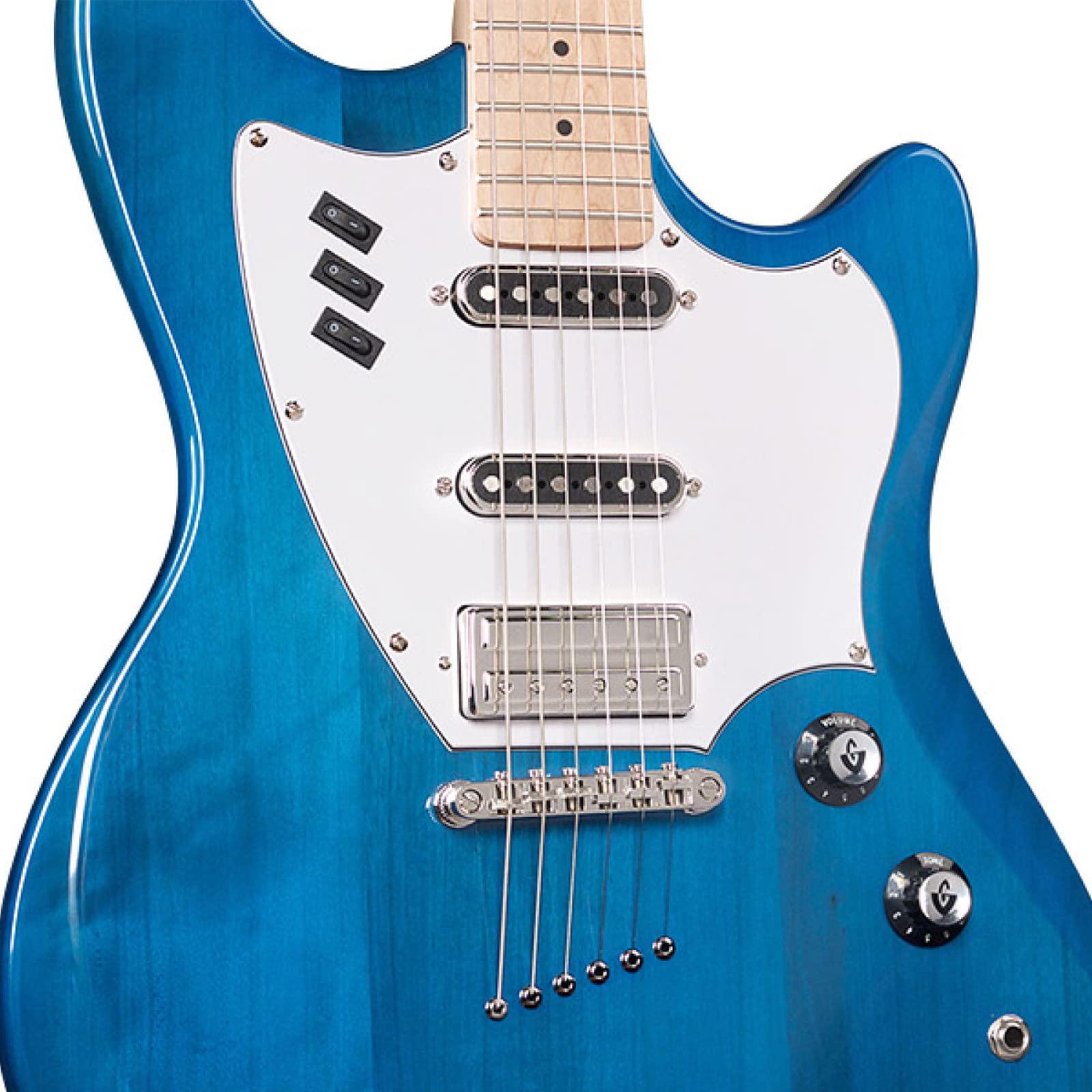 Guild Guitars Surfliner Solid Body Electric Guitar Catalina Blue - Classic Styling with Modern Features, Guild Rocker Pickup Switching System with Master Volume, Tone Control and 3 Switches