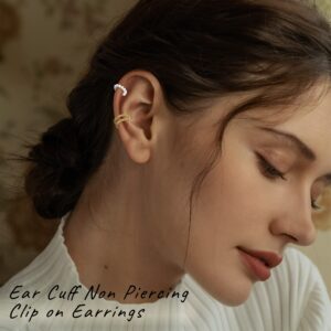 JeryWe 24 Pcs Gold Ear Cuffs for Women Non Piercing Adjustable Ear Cuff Earrings Clip On Cartilage Helix Wrap Ear Jewelry Set