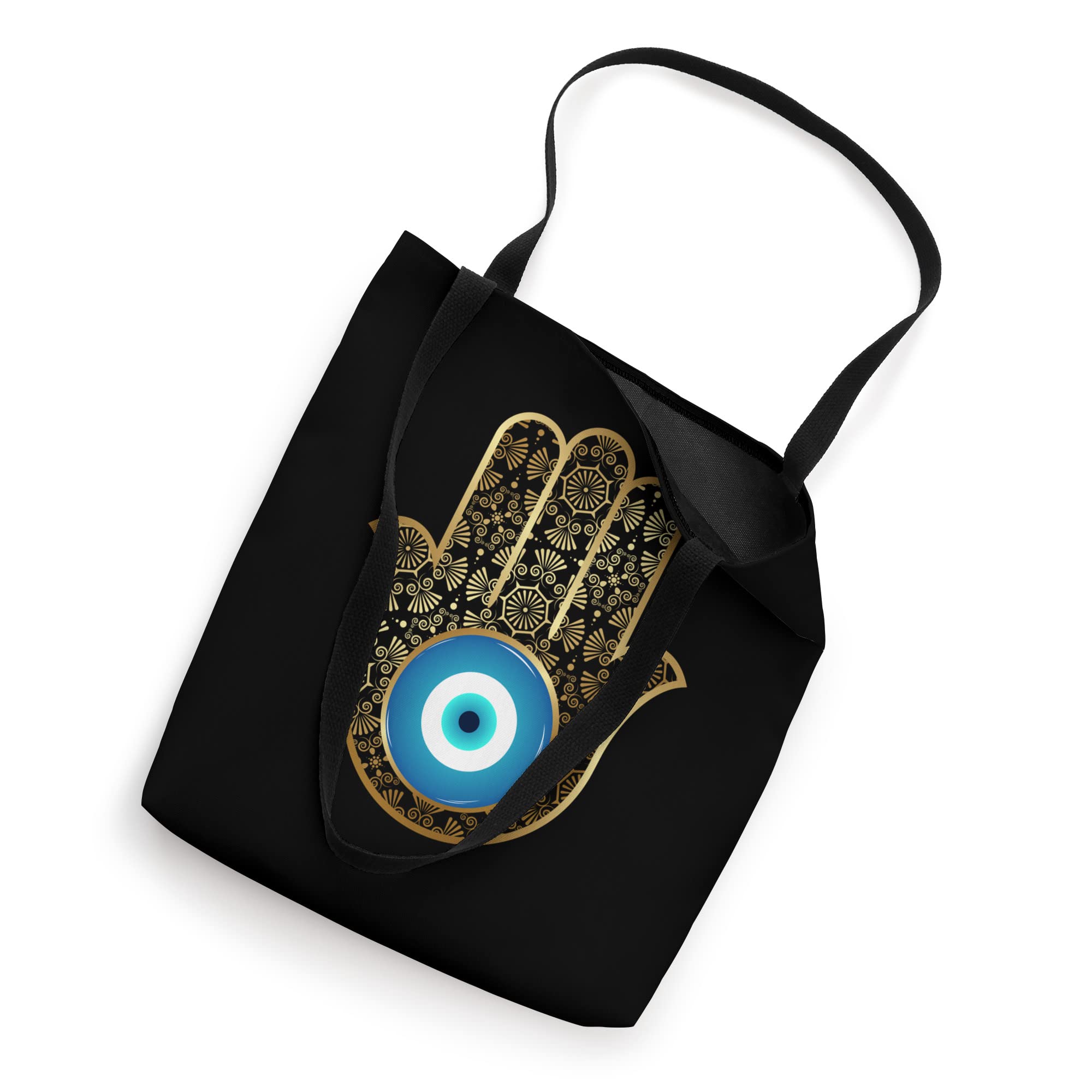 Evil Eye Amulet Hamsa Hand Mandala Tote Bag