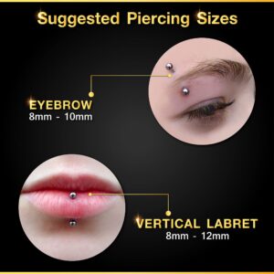 2PCS Surgical Steel Curved Barbell Ring 16g 3/8"(10mm) 3mm Clear Crystal Ball Tragus Earrings Eyebrow Piercing Jewelry 7982