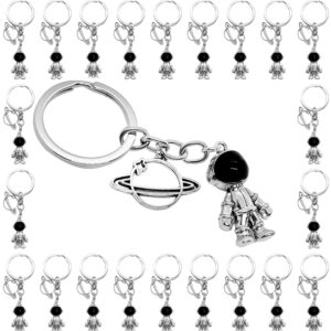 PHAETON 20PCS Robot Keychains Men Creative Spacemen Key Chain Space Robot Key Ring for Space Favors Lover Gifts Office Backpack Purse Charm