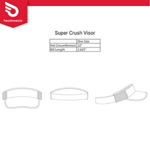 Headsweats Unisex Adult Super Crush Visor (White) Cap, White, 1 US