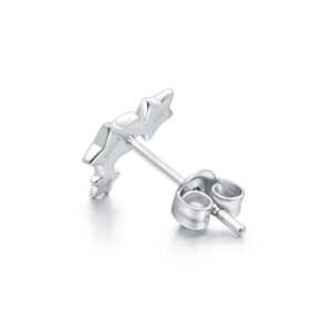 CHOW SANG SANG 950 Platinum Single Star Stud Earring for Women 89814E | (Sold Single Not Pair)