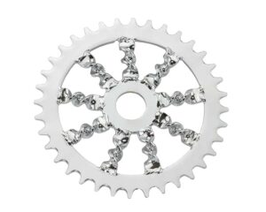 altaline bicycle steel 36 teeth plated flat twisted sprocket/chain ring, multiple colors (chrome)