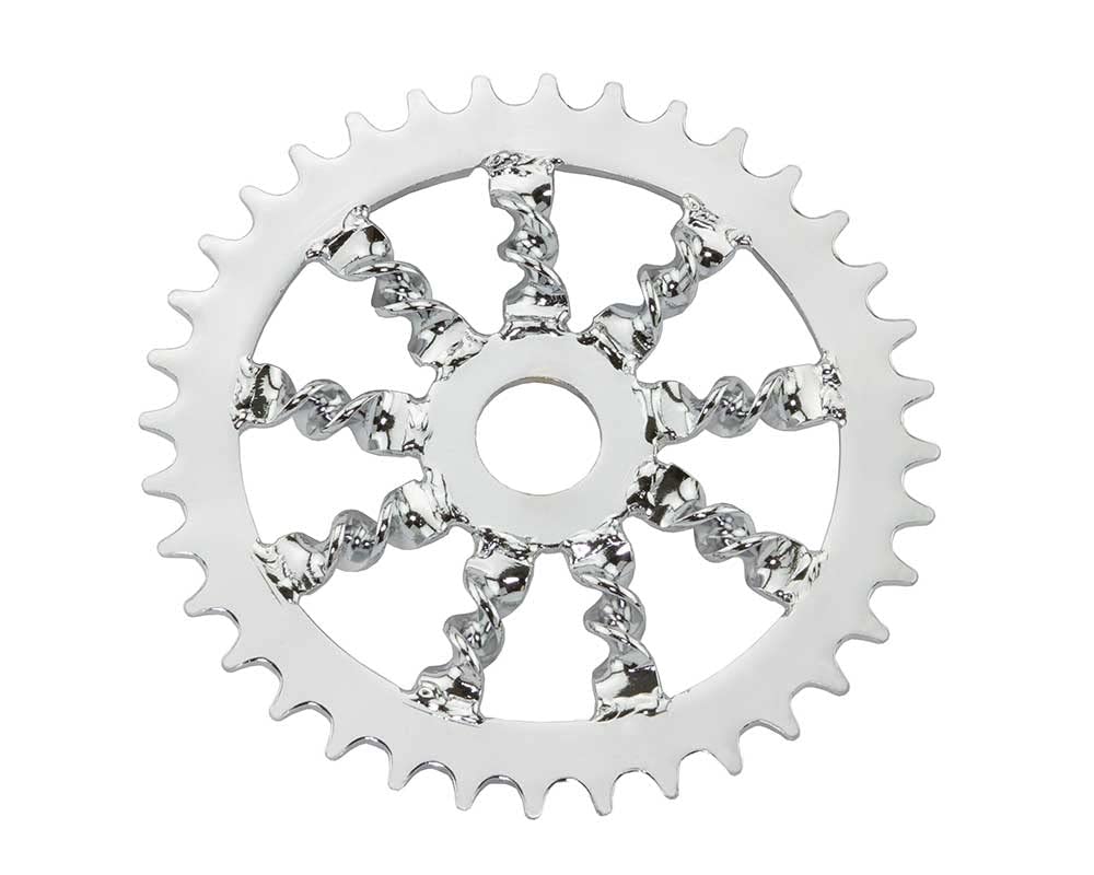 ALTALINE Bicycle Steel 36 Teeth Plated Flat Twisted Sprocket/Chain Ring, Multiple Colors (Chrome)