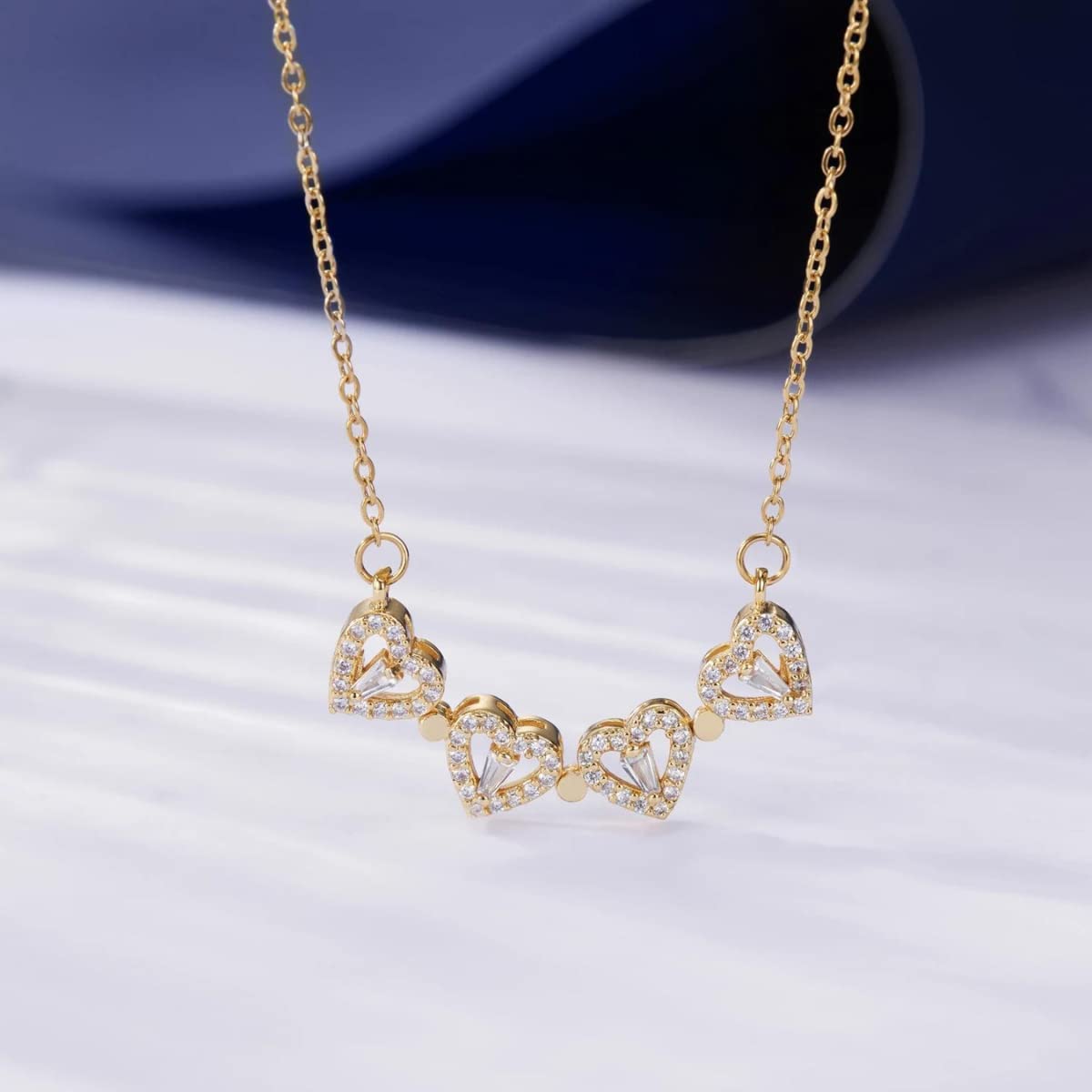 Love & Crafted 4 Leaf Lucky Clover Necklace with 18k Gold Plating - Simple Cute Clover Necklaces for Women - Trendy Necklace for Girlfriend Gift