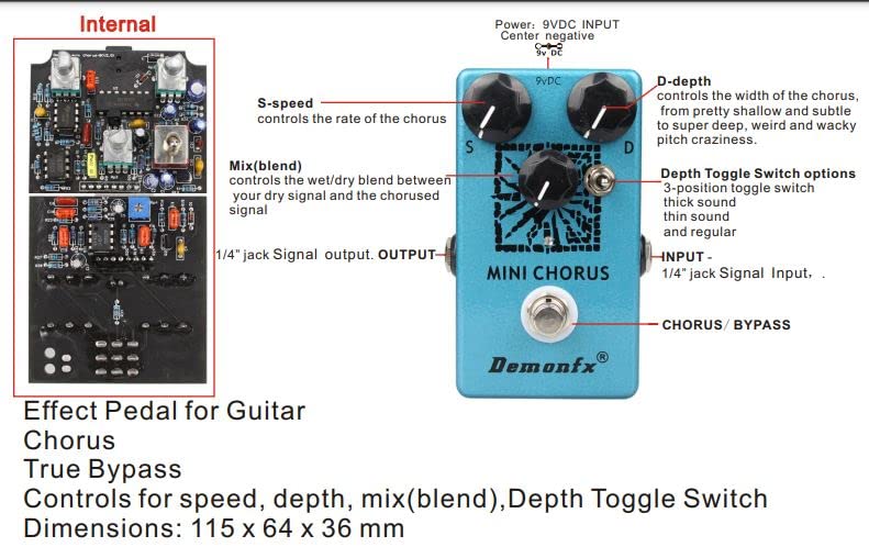 Demonfx Mini Chorus with Toggle options No International Wait Times