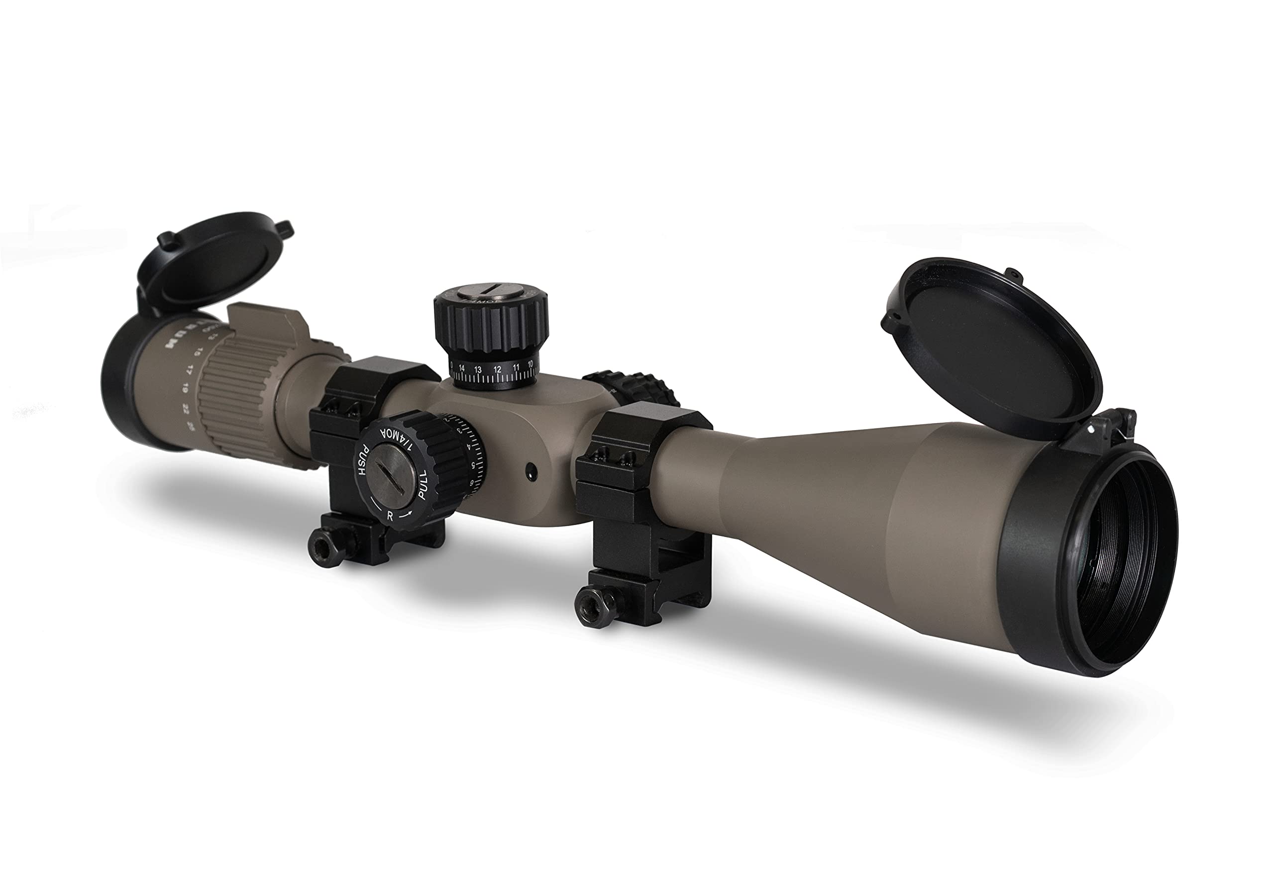 Monstrum G3 5-25x50 FFP Rifle Scope | Flat Dark Earth | Monstrum Extended Length Offset Scope Mount | 20 MOA | Bundle