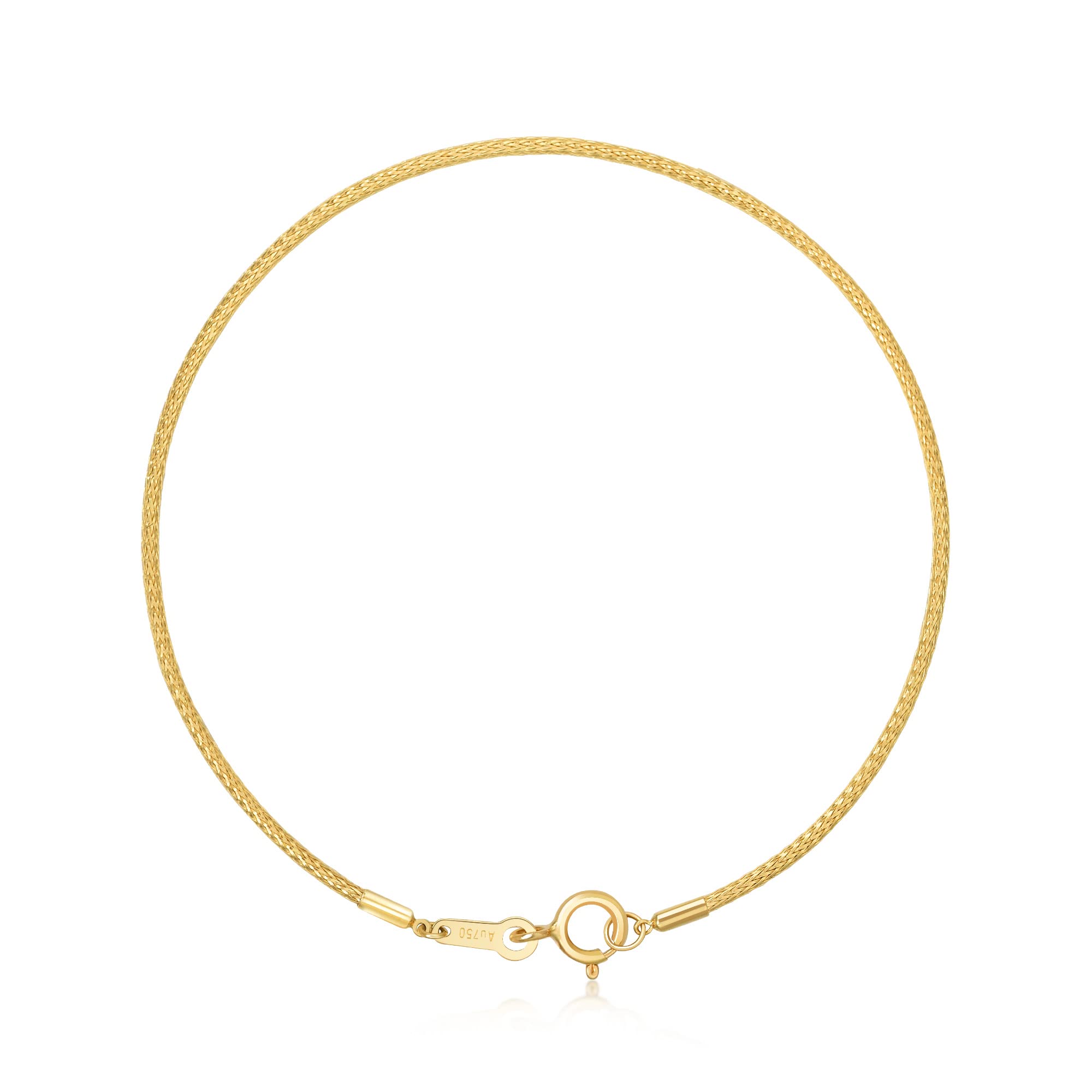 CHOW SANG SANG 18K Yellow Solid Gold Minimalist Simple Bangle for Women 92817K | 7 (Wrist Size:14.5-15.5 CM)