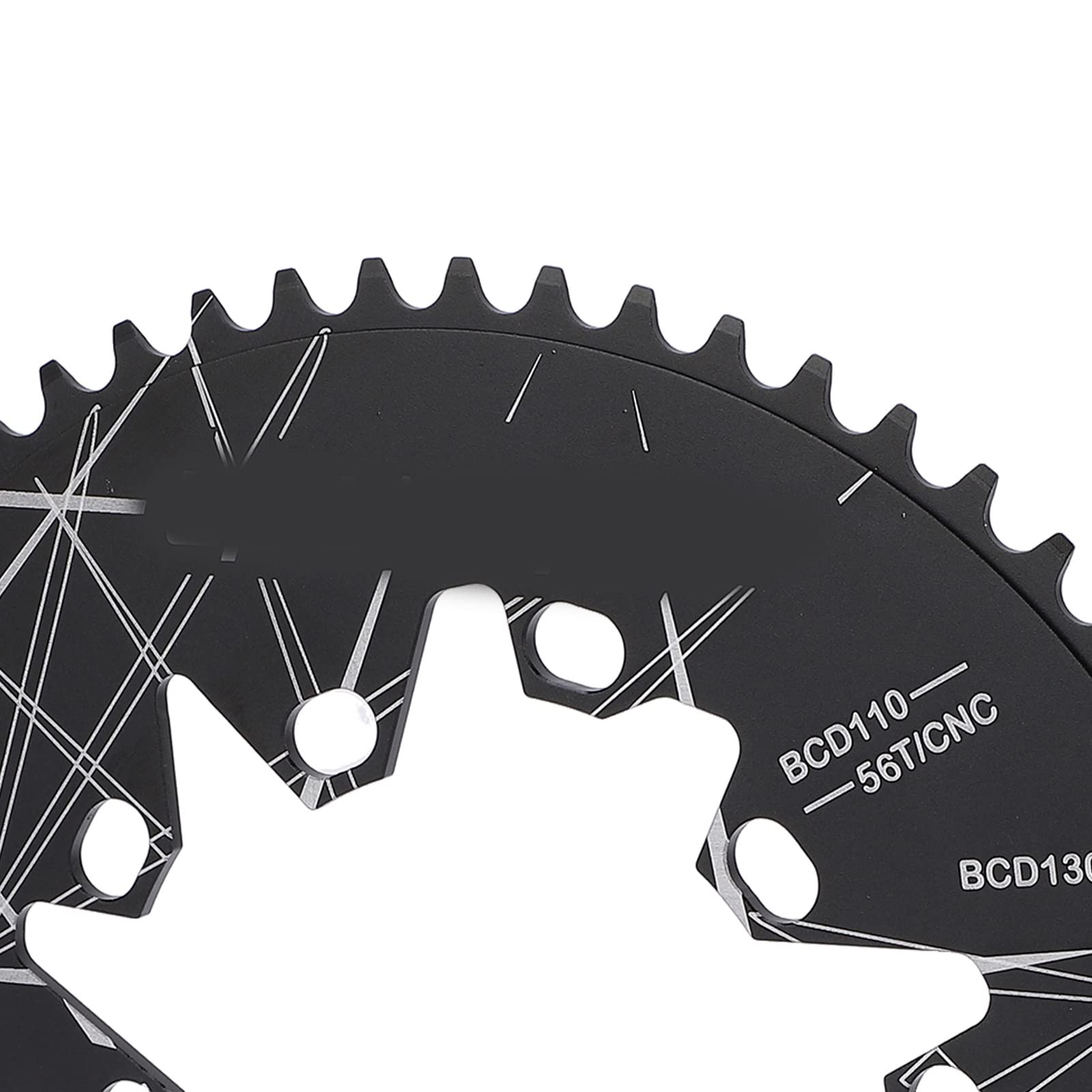 BuyWeek Bicycle Oval Chainring, 56T 110/130 BCD Chainring Bike Oval Disc Chainring Folding Bike Speed Chainring for 7 8 9 10 Speed Bike