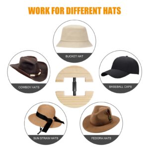 Hat Stretcher for Fitted Hat Heavy Duty Hat Shaper with Adjustable Turnbuckle, Fit to Men Cowboy Fedora Black