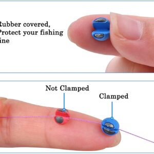 GaiRen Split Shot Fishing Weight Sinkers Kit Removable Rubber Weights for Carp Fishing Rigs Making End Tackle 10Sizes