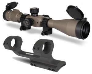 monstrum g3 5-25x50 ffp rifle scope | flat dark earth | monstrum extended length offset scope mount | 30 moa | bundle