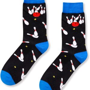 HAPPYPOP Gifts For Bowlers Men, Funny Bowling Gifts For Men, Bowling Gifts And Novelties, Mens Bowling Socks Funny Stocking Stuffers