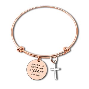 christian sister gift jewelry religious gifts for women sister friends bracelet sisters in christ gifts friendship bangle faith gifts christian sister gifts easter christmas graduation birthday gifts