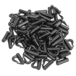 VGEBY Fast Change Snaps Hose Fittings Fishing Tackle, 120Pcs Plastic Clevis Rotates Snaps in Black Fly Tying MaterialsFly Tying Tools & Materials Harness Beads Changeable Clevis