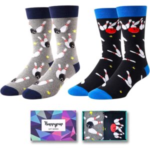 happypop gifts for bowlers men, funny bowling gifts for men, bowling gifts and novelties, mens bowling socks funny stocking stuffers