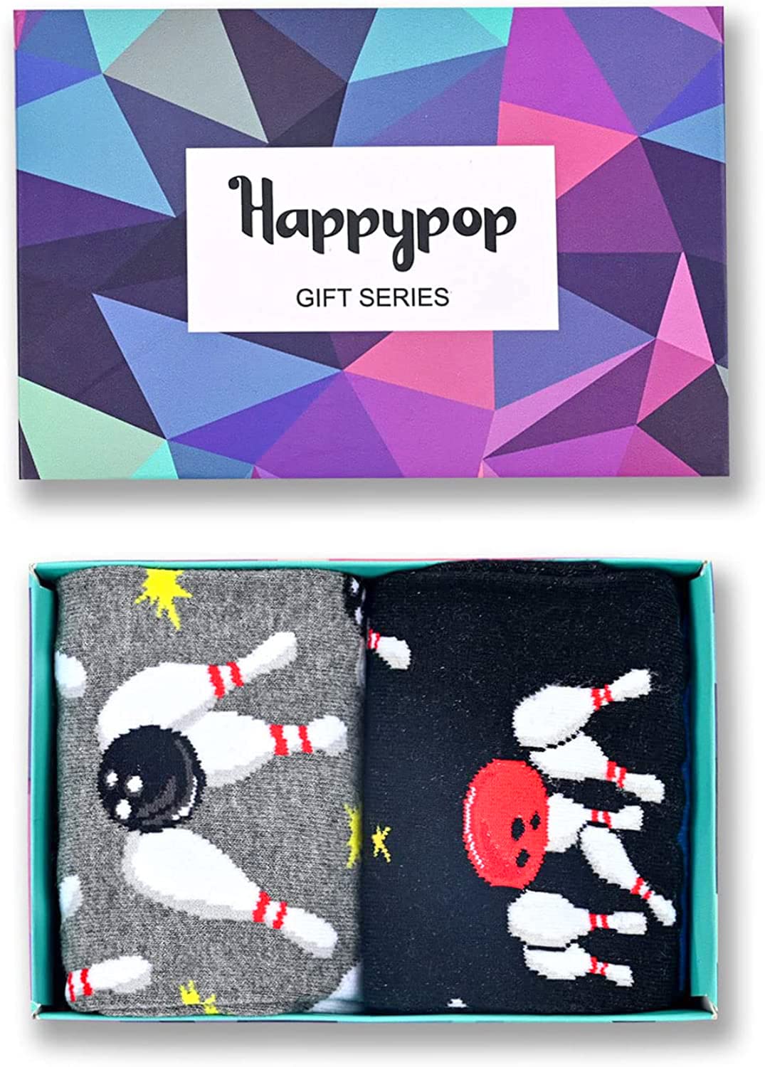 HAPPYPOP Gifts For Bowlers Men, Funny Bowling Gifts For Men, Bowling Gifts And Novelties, Mens Bowling Socks Funny Stocking Stuffers