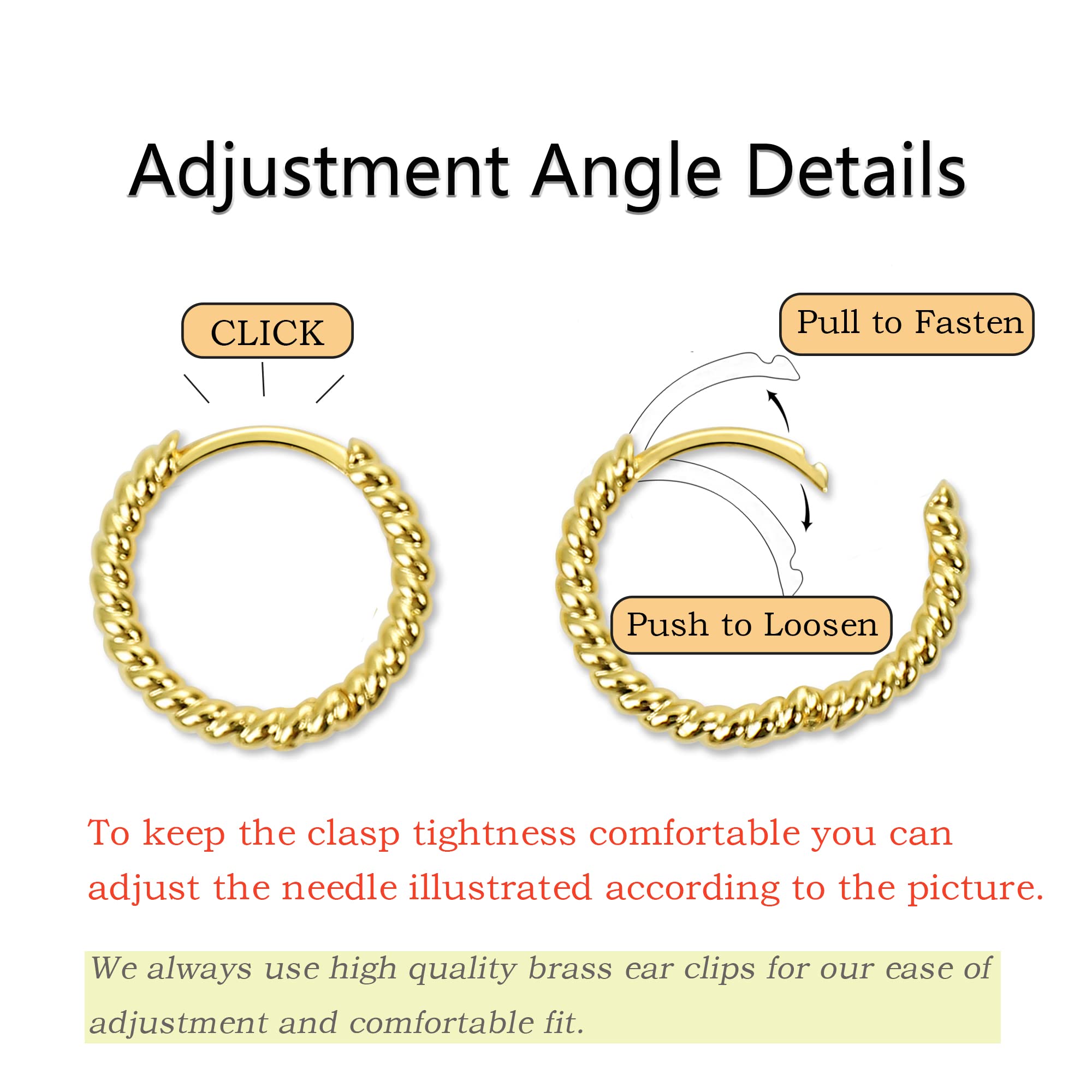 micuco 3 Pairs Small Hoop Earrings for Women 14K Gold Plated Huggie Hoop Earrings Hypoallergenic Twisted Mini Hoop Earrings