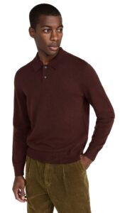 theory men's toby polo j montana, chocolate, brown, m