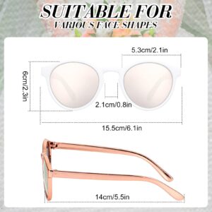 Coume 11 Pairs Wedding Bachelorette Sunglasses Bridesmaids Gifts Glasses Bride Sunglasses Bridesmaid Sunglasses for Bachelorette Wedding Party (Pink)