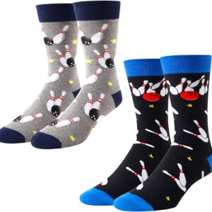 HAPPYPOP Gifts For Bowlers Men, Funny Bowling Gifts For Men, Bowling Gifts And Novelties, Mens Bowling Socks Funny Stocking Stuffers