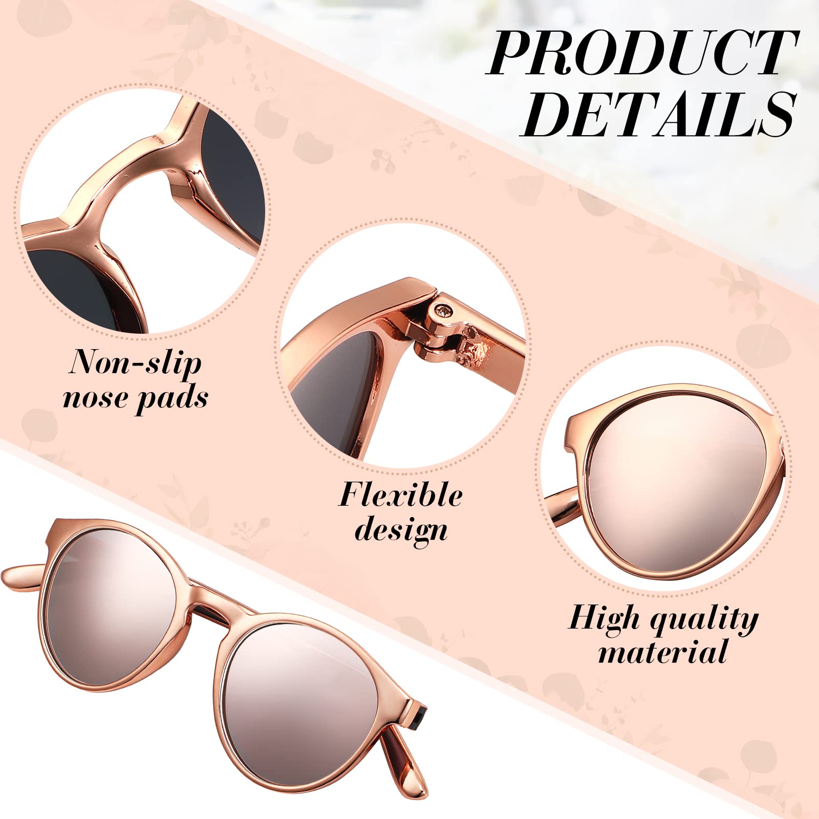 Coume 11 Pairs Wedding Bachelorette Sunglasses Bridesmaids Gifts Glasses Bride Sunglasses Bridesmaid Sunglasses for Bachelorette Wedding Party (Pink)