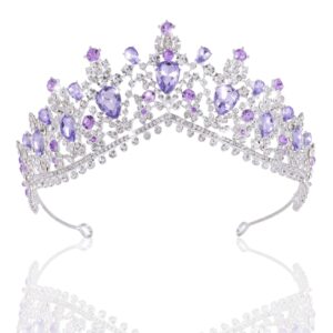 Kamirola - Queen Crown and Tiara Princess Crown for Women and Girls Crystal Headbands for Bridal, Gothic Halloween Costumes for Women Prom Christmas Wedding Birthday Prom Pageant Party