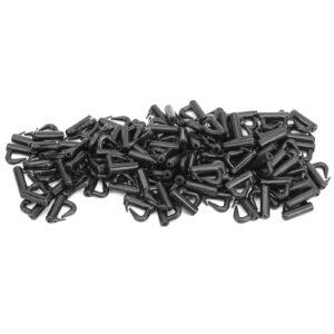 VGEBY Fast Change Snaps Hose Fittings Fishing Tackle, 120Pcs Plastic Clevis Rotates Snaps in Black Fly Tying MaterialsFly Tying Tools & Materials Harness Beads Changeable Clevis