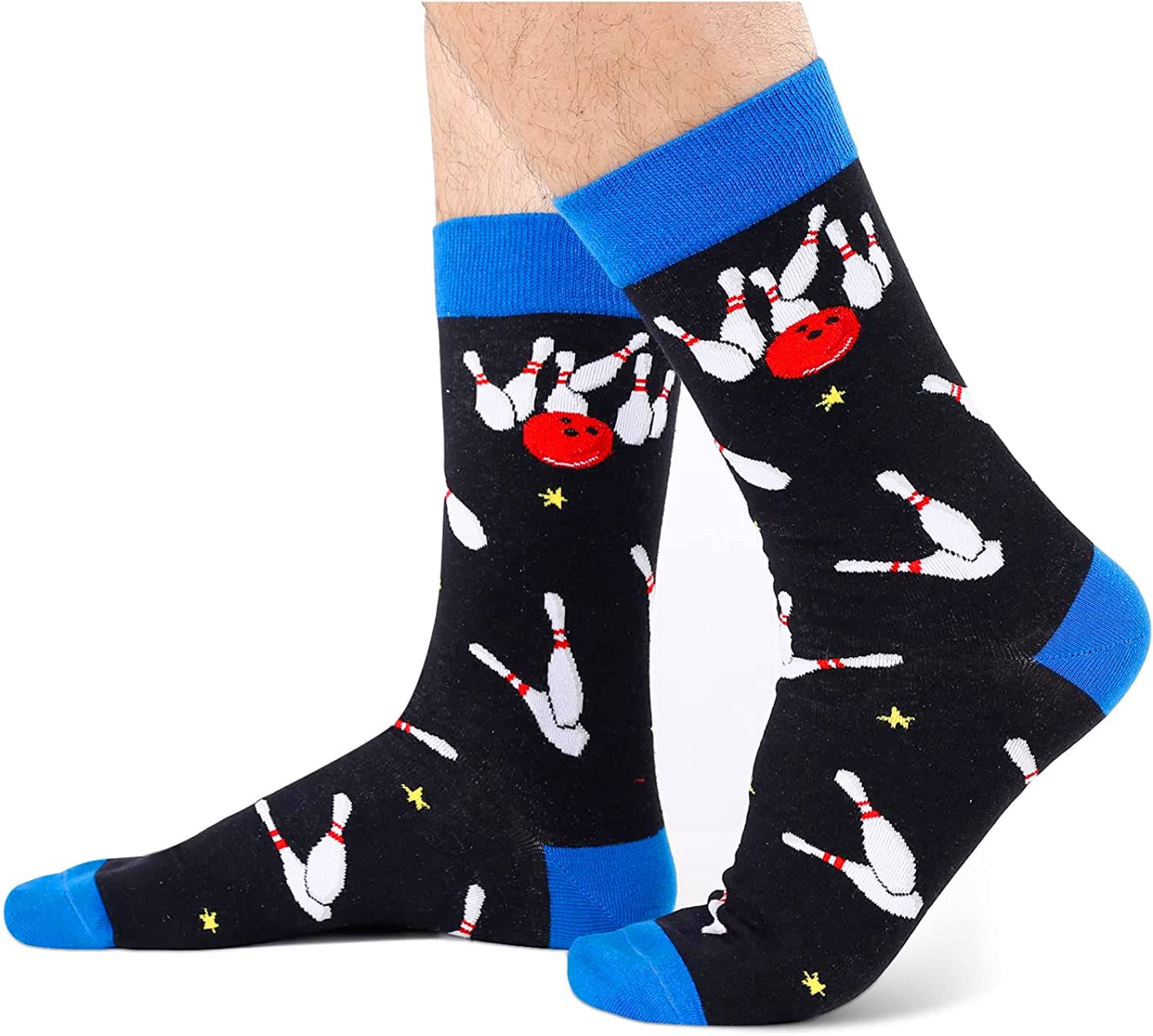 HAPPYPOP Gifts For Bowlers Men, Funny Bowling Gifts For Men, Bowling Gifts And Novelties, Mens Bowling Socks Funny Stocking Stuffers